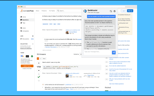 QwikAssist  from Chrome web store to be run with OffiDocs Chromium online