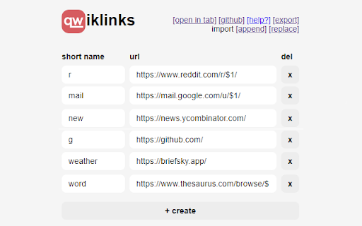 qwiklinks  from Chrome web store to be run with OffiDocs Chromium online