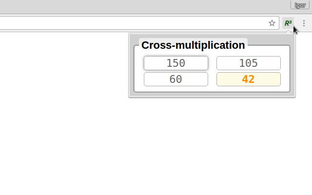 R3 Cross multiplication  from Chrome web store to be run with OffiDocs Chromium online