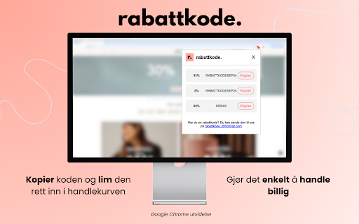 Rabattkode  from Chrome web store to be run with OffiDocs Chromium online