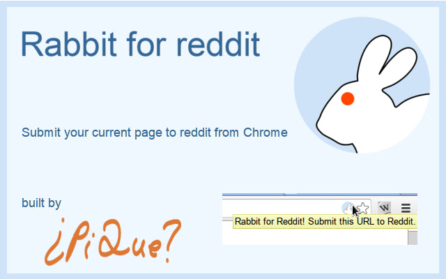 Rabbit for Reddit by PiQue  from Chrome web store to be run with OffiDocs Chromium online