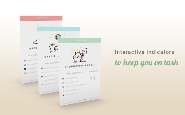 Rabbit: Productivity Procrastination Tracker  from Chrome web store to be run with OffiDocs Chromium online
