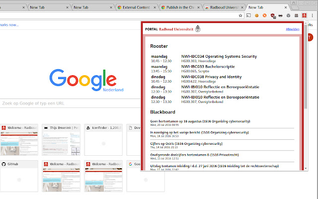 Radboud Universiteit Portal  from Chrome web store to be run with OffiDocs Chromium online
