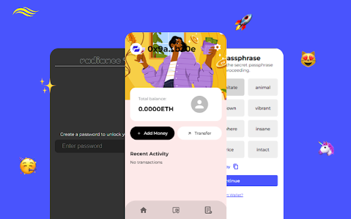 Radiance Lightlink wallet.  from Chrome web store to be run with OffiDocs Chromium online