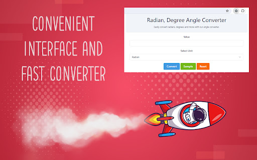 Radian, Degree Angle Converter  from Chrome web store to be run with OffiDocs Chromium online Radian, Degree Angle Converter  from Chrome web store to be run with OffiDocs Chromium online