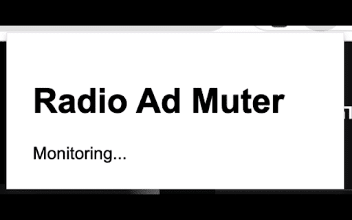 Radio Ad Muter  from Chrome web store to be run with OffiDocs Chromium online