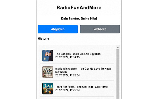 RadioFunAndMore Player  from Chrome web store to be run with OffiDocs Chromium online