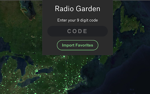 RadioGarden Export  from Chrome web store to be run with OffiDocs Chromium online
