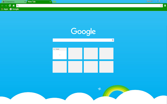 Rainbow Cloud  from Chrome web store to be run with OffiDocs Chromium online
