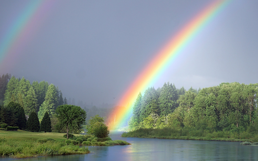 Rainbow over the river  from Chrome web store to be run with OffiDocs Chromium online