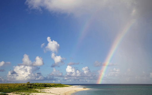 Rainbow over the sea  from Chrome web store to be run with OffiDocs Chromium online