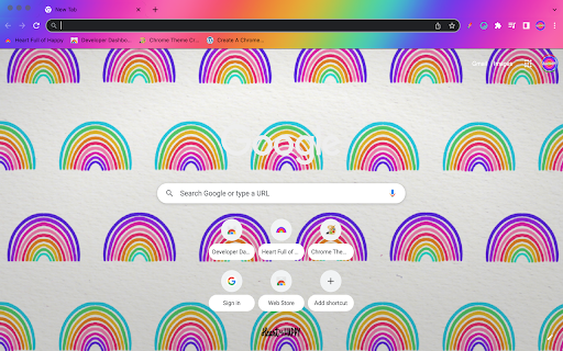 Rainbow Pattern 2 Heart Full of Happy Designs  from Chrome web store to be run with OffiDocs Chromium online