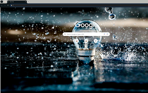 raindrops falling onto a glowing light bulb  from Chrome web store to be run with OffiDocs Chromium online