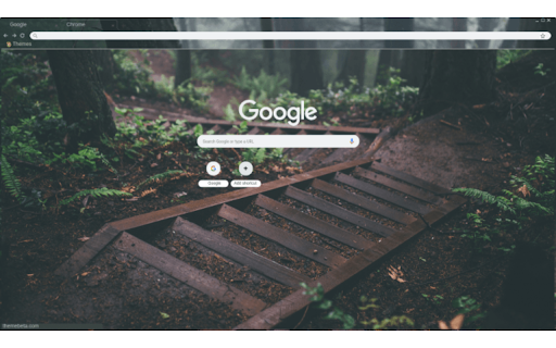 Rainy forest path  from Chrome web store to be run with OffiDocs Chromium online