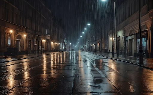 Rainy street  from Chrome web store to be run with OffiDocs Chromium online