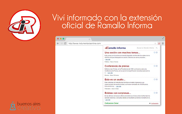 Ramallo Informa  from Chrome web store to be run with OffiDocs Chromium online