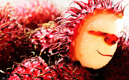 Rambutan with red skin and white flesh  from Chrome web store to be run with OffiDocs Chromium online