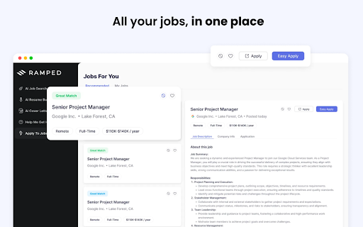 Ramped AI Autofill Job Applications  from Chrome web store to be run with OffiDocs Chromium online