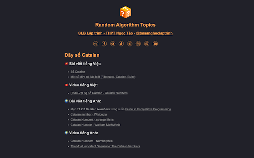 Random Algorithm Topics  from Chrome web store to be run with OffiDocs Chromium online