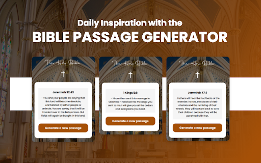 Random Bible Passage  from Chrome web store to be run with OffiDocs Chromium online