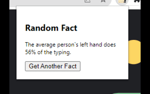 Random Facts Extension  from Chrome web store to be run with OffiDocs Chromium online