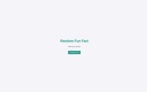 Random Fun Fact Generator  from Chrome web store to be run with OffiDocs Chromium online