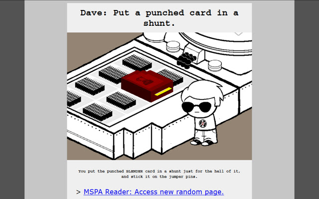 Random Homestuck  from Chrome web store to be run with OffiDocs Chromium online