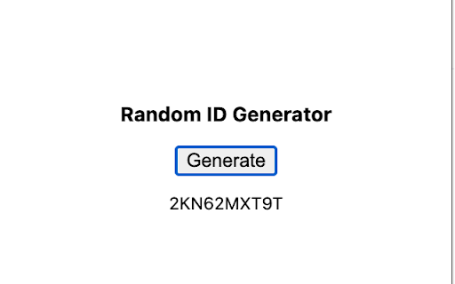 Random ID Generator  from Chrome web store to be run with OffiDocs Chromium online