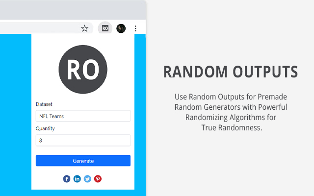 Random Outputs  from Chrome web store to be run with OffiDocs Chromium online