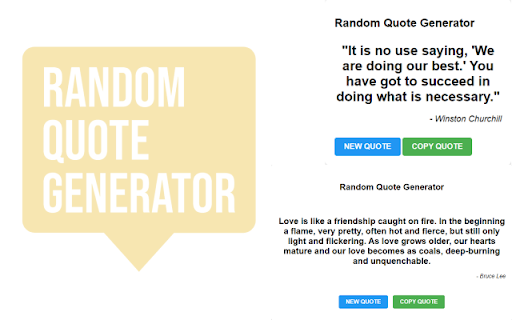 Random Quotes  from Chrome web store to be run with OffiDocs Chromium online