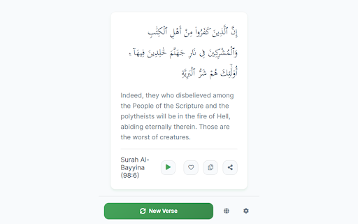 Random Quran Verses  from Chrome web store to be run with OffiDocs Chromium online
