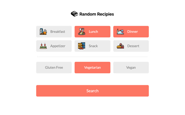 Random Recipe  from Chrome web store to be run with OffiDocs Chromium online