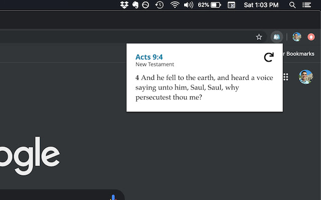 Random Scripture Generator  from Chrome web store to be run with OffiDocs Chromium online