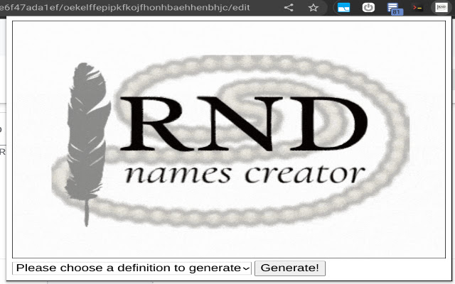 Random String Generator Plugin  from Chrome web store to be run with OffiDocs Chromium online
