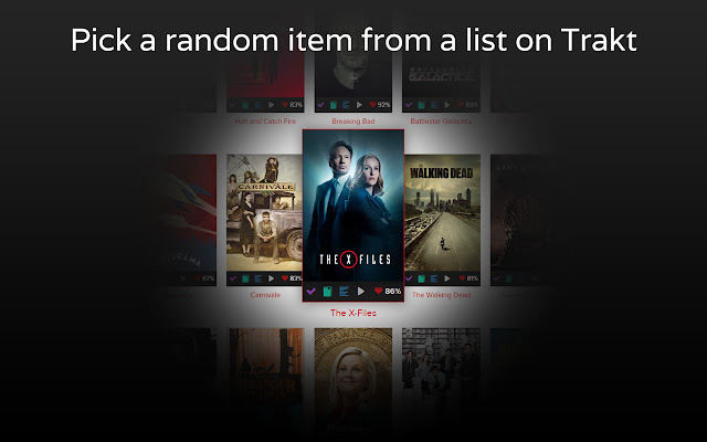 RandomTV for Trakt  from Chrome web store to be run with OffiDocs Chromium online
