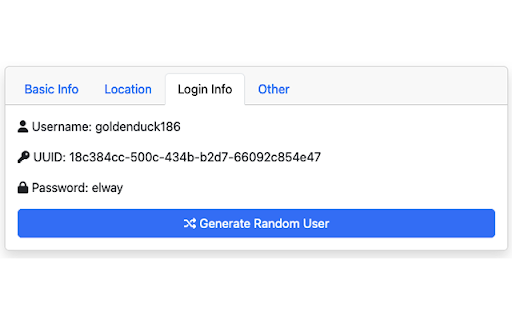 Random User Viewer  from Chrome web store to be run with OffiDocs Chromium online