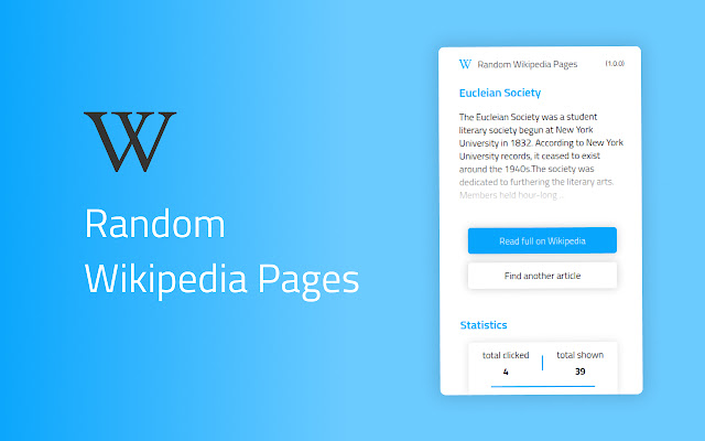 Random Wikipedia Pages  from Chrome web store to be run with OffiDocs Chromium online