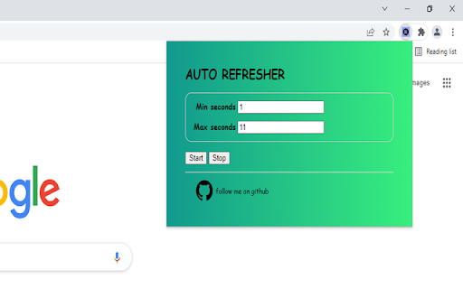 Ranfresh  from Chrome web store to be run with OffiDocs Chromium online
