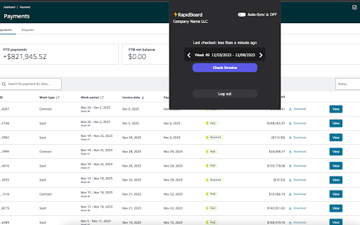 RapidBoard Extension  from Chrome web store to be run with OffiDocs Chromium online