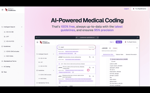 RapidClaims.ai  from Chrome web store to be run with OffiDocs Chromium online