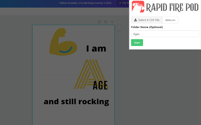 Rapid Fire POD  from Chrome web store to be run with OffiDocs Chromium online