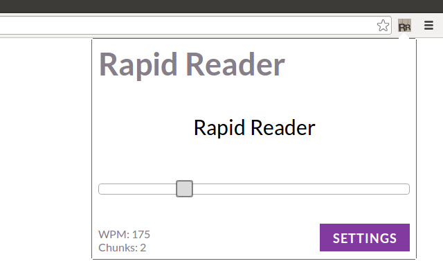 Rapid Reader  from Chrome web store to be run with OffiDocs Chromium online