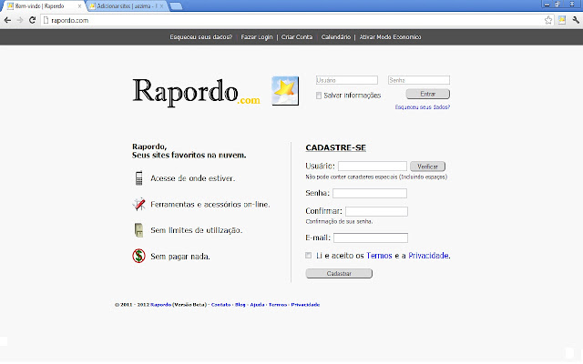 Rapordo  from Chrome web store to be run with OffiDocs Chromium online