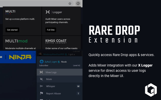 Rare Drop Extension  from Chrome web store to be run with OffiDocs Chromium online