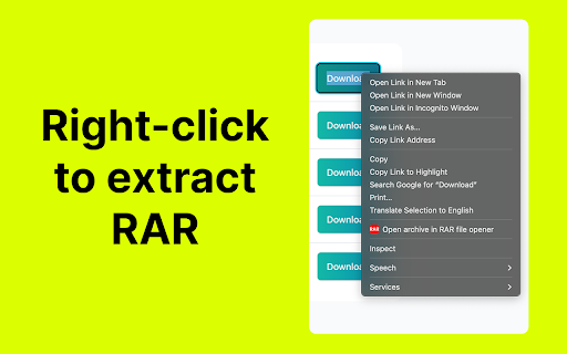 RAR File Opener  from Chrome web store to be run with OffiDocs Chromium online