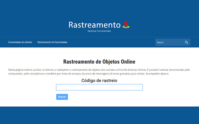 Rastreamento  from Chrome web store to be run with OffiDocs Chromium online