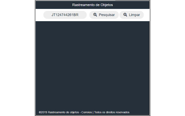 Rastreamento de objetos Correios  from Chrome web store to be run with OffiDocs Chromium online