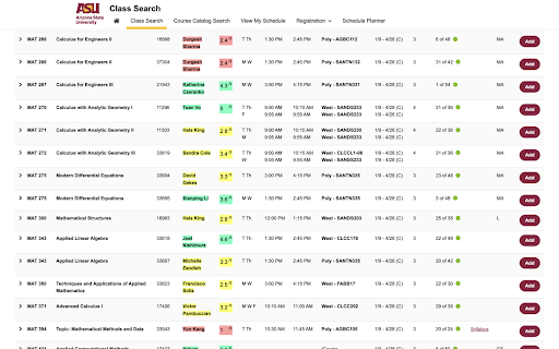 Rate My ASU Professors  from Chrome web store to be run with OffiDocs Chromium online