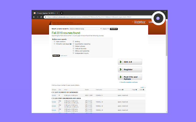 Rate My Professors QuickView  from Chrome web store to be run with OffiDocs Chromium online
