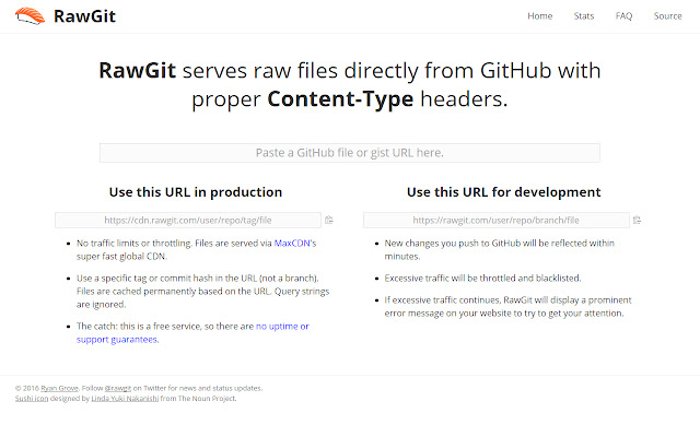 RawGIT Viewer  from Chrome web store to be run with OffiDocs Chromium online